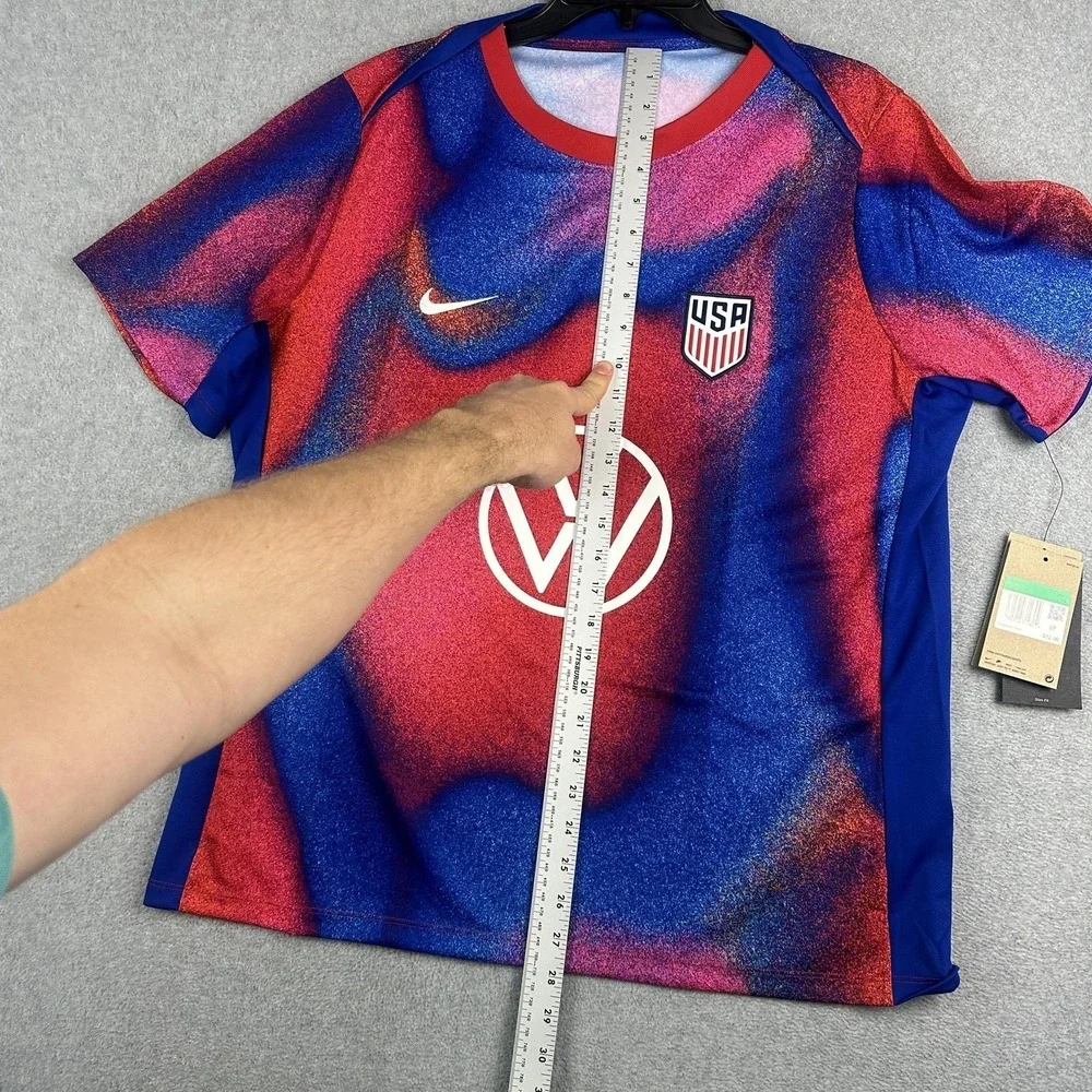 USA Soccer Jersey Mens XL Multi-Color Nike Dri Fit Volkswagen USMNT Pre Match